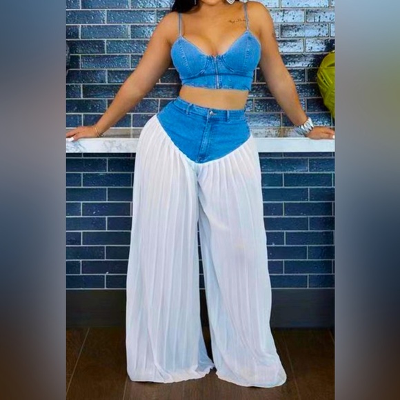 Keri Baddie Denim Corset Set